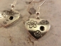 Preview: Herz Ohrringe Vintage Optik Liebe heart Blume Love